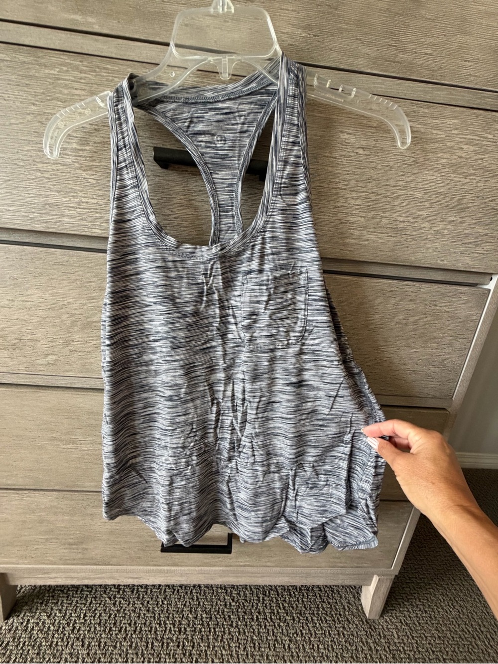 Lululemon Love Racerback Tank Top Gray Space-Dyed 12